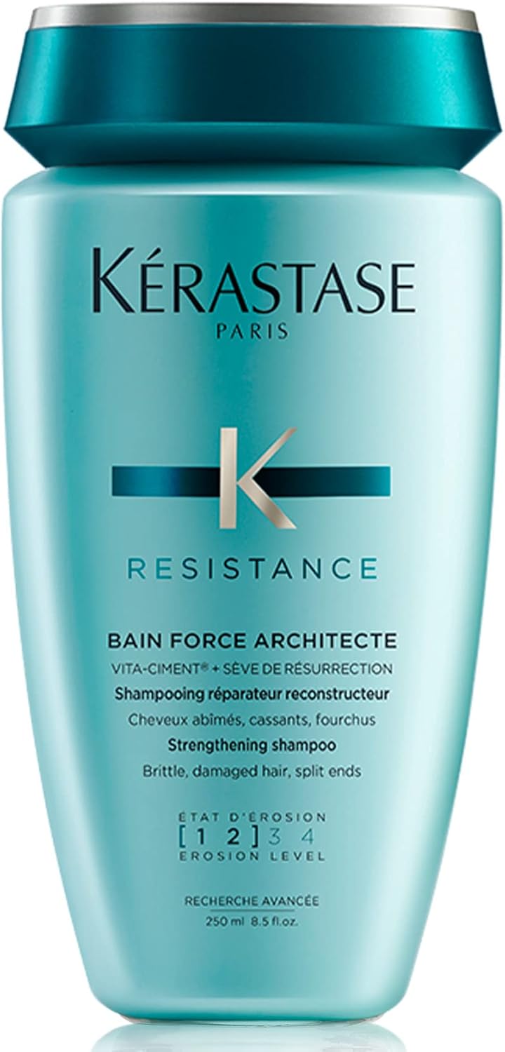 شامپو Kérastase Resistance Force Architecte شامپو ترمیم کننده موهای ضعیف و آسیب دیده فرموله شده با کمپلکس پرو کراتین