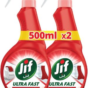 اسپری پاک کننده فوق سریع JIF، همه جا، 500 میلی لیتر در 2، 100٪ لکه بر روی پارچه
