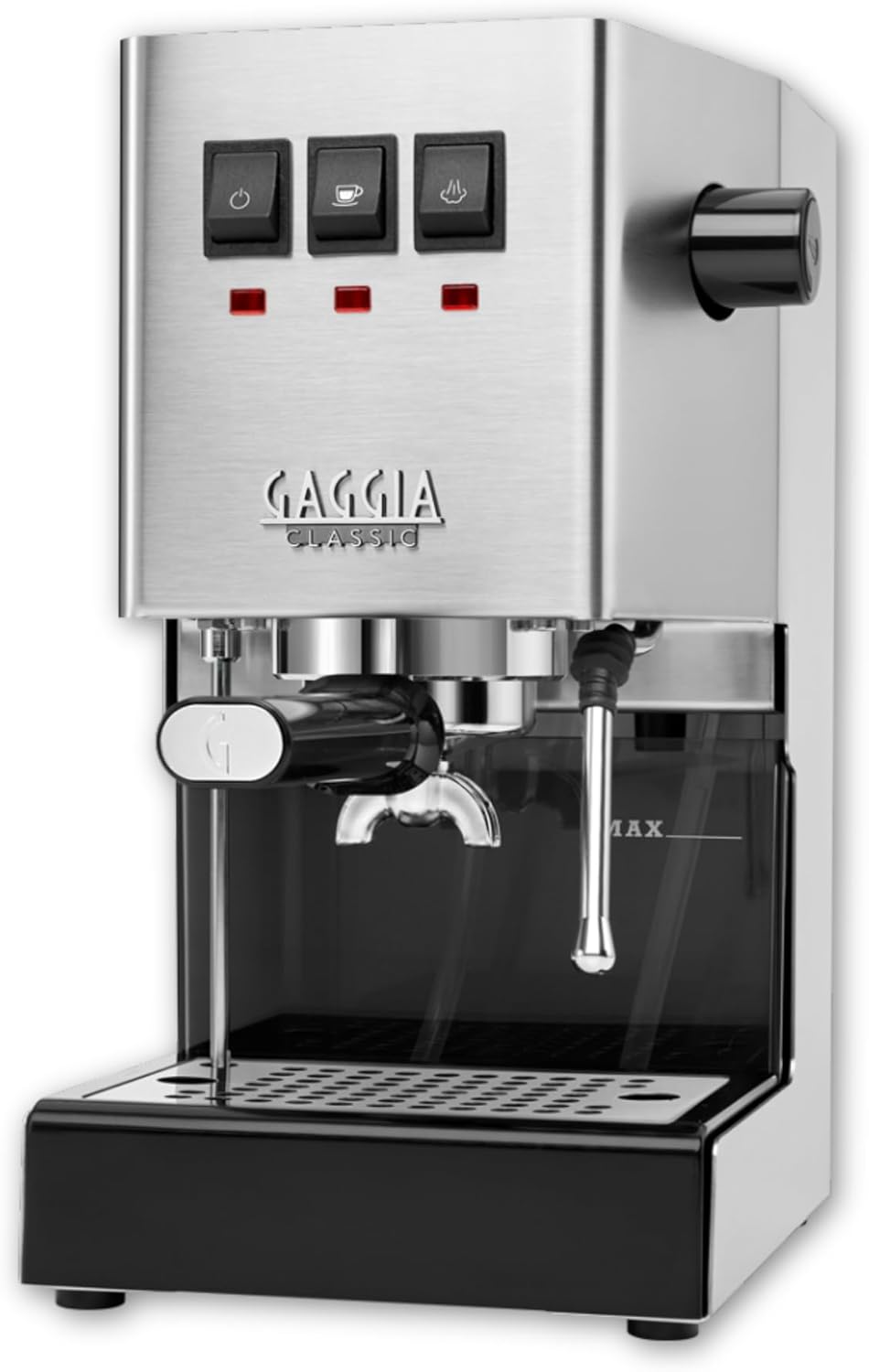 Gaggia Classic E24 | گروه دیگ و دم برنجی | Pro Steam Wand | 58 میلی متر SS Portafilter | دستگاه اسپرسوساز ایتالیایی | قهوه ساز آمریکانو، لاته و کاپوچینو (Classic Pro E24 SS، One Size)