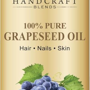 ترکیبات صنایع دستی روغن هسته انگور | 100% خالص و طبیعی | روغن حمام و بدن | روغن حامل درجه ممتاز | پوست | مو | بدن | ماساژ | فشار سرد | بدون هگزان | 8 فلور اوز