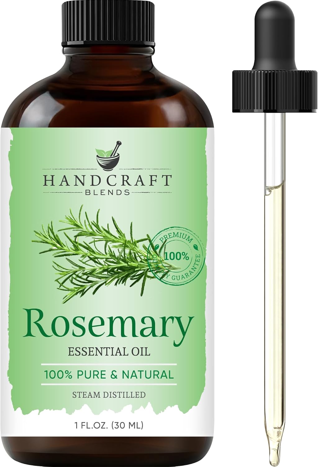 Handcraft Blends Essential Oil Rosemary – 1 Fl Oz – 100% خالص و طبیعی – اسانس درجه یک برای پخش کننده و رایحه درمانی، پوست، ماساژ، شمع و صابون سازی عطر