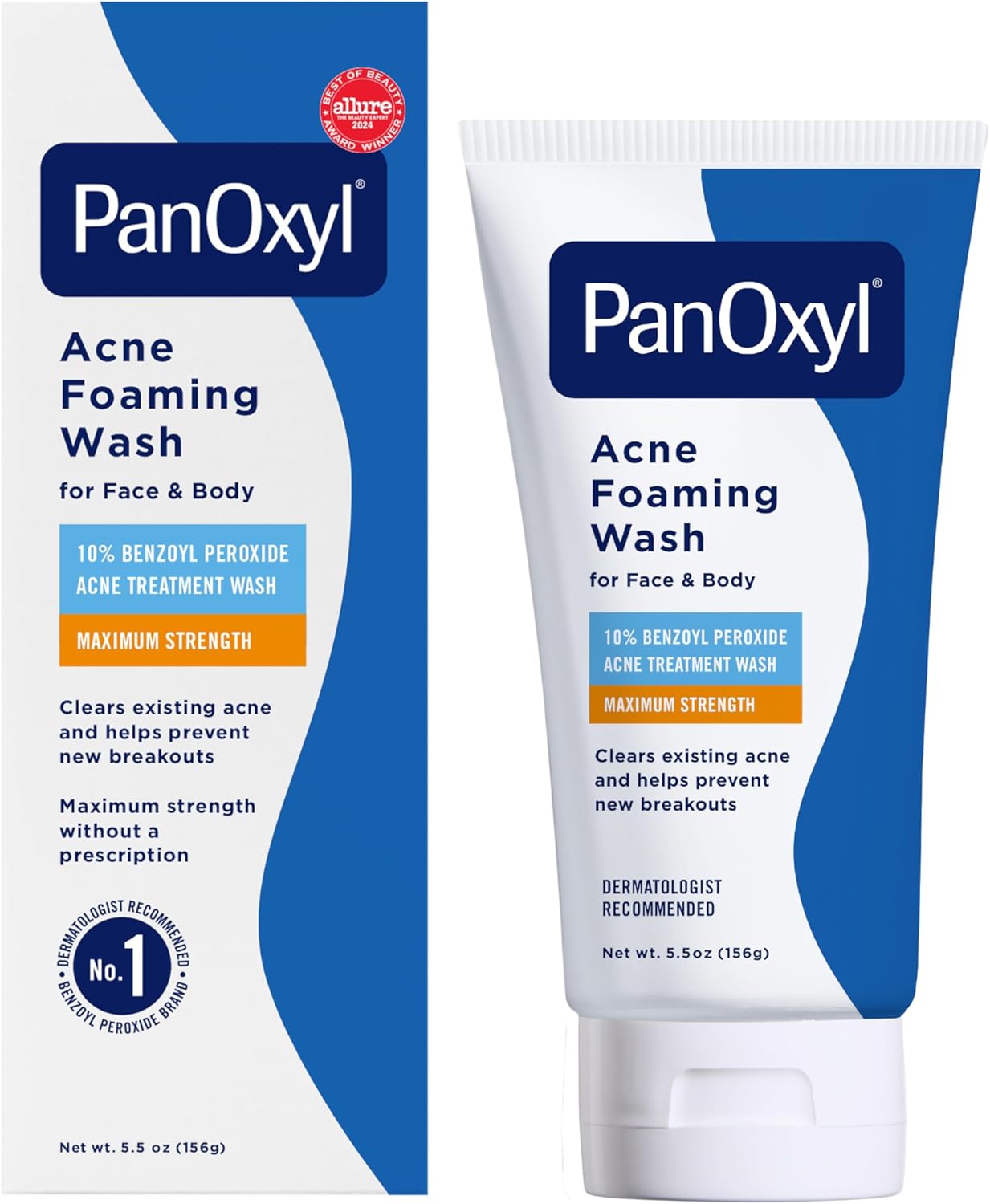 PanOxyl Acne Foaming Wash Benzoyl Peroxide 10% حداکثر قدرت ضد میکروبی، 5.5 اونس، بسته بندی ممکن است متفاوت باشد