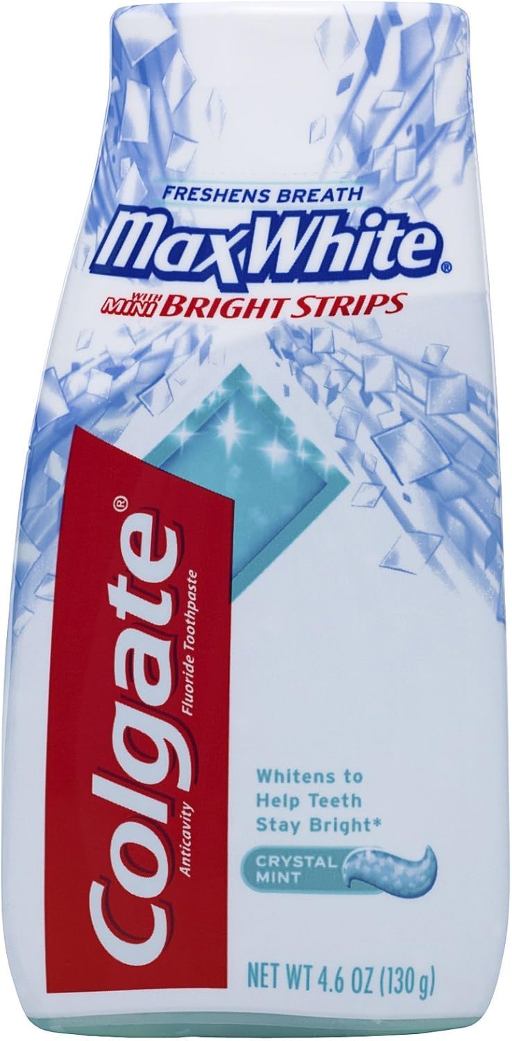 خمیر دندان سفید Colgate Max با نوارهای تنفس کوچک - 4.6 اونس - کریستال نعناع