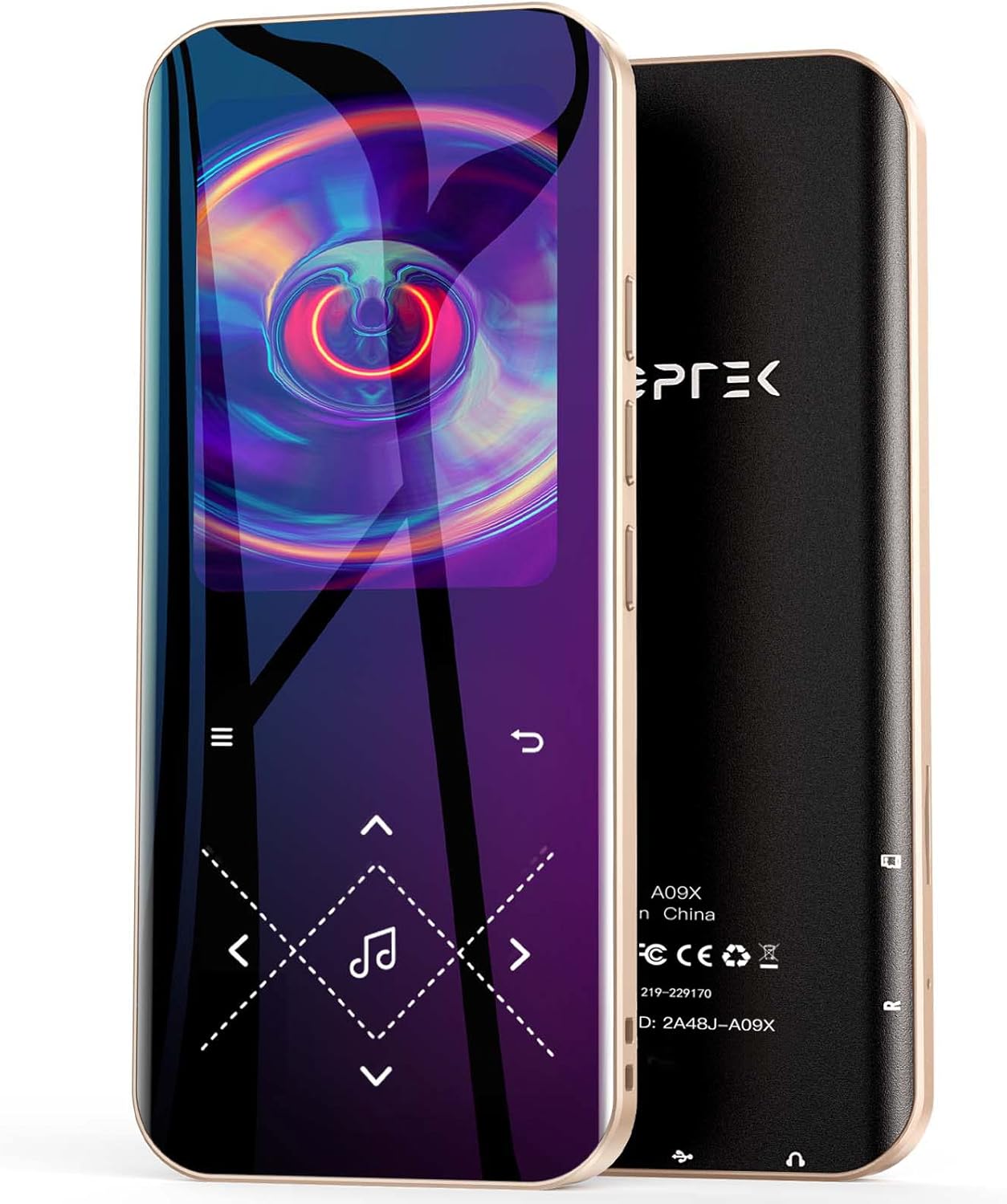 پخش کننده MP3 AGPTEK 32 گیگابایت با بلوتوث 5.2، A09X 2.4 اینچی پخش کننده موسیقی قابل حمل با بلندگو با صدای بدون افت بلندگو با رادیو FM، ضبط صدا، پشتیبانی تا 128 گیگابایت، مشکی