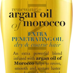 روغن آرگان Ogx مراکش فوق العاده نافذ برای بازسازی موهای خشک و زبر پلاس، 100 میلی لیتر،