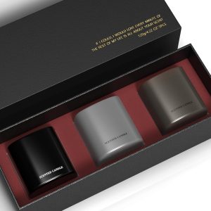 شمع های معطر مردانه، ست هدیه شمع های موم سویا آروماتراپی شمع های چوب ساج و مشک 3 بسته، شمع های اسانس با ماندگاری بالا، عطر مردانه لوکس خانگی برای همسر، دوست پسر، پدر
