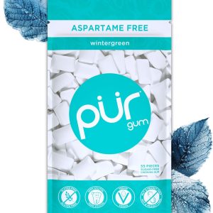 صمغ PUR | آدامس بدون قند | 100% زایلیتول | وگان، بدون آسپارتام، بدون گلوتن | آدامس طبیعی با طعم زمستانه، 55 عدد (بسته 1 عددی)