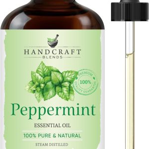 Handcraft Blends Peppermint Essential Oil – Huge 4 Fl Oz – 100% خالص و طبیعی – اسانس درجه یک برای پخش کننده و رایحه درمانی، پوست، ماساژ، شمع و عطر صابون سازی