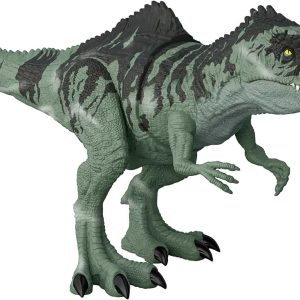 Mattel Jurassic World Dominion Strike N Roar Giganotosaurus Dinosaur اکشن فیگور اسباب بازی با حرکت و صداهای خیره کننده