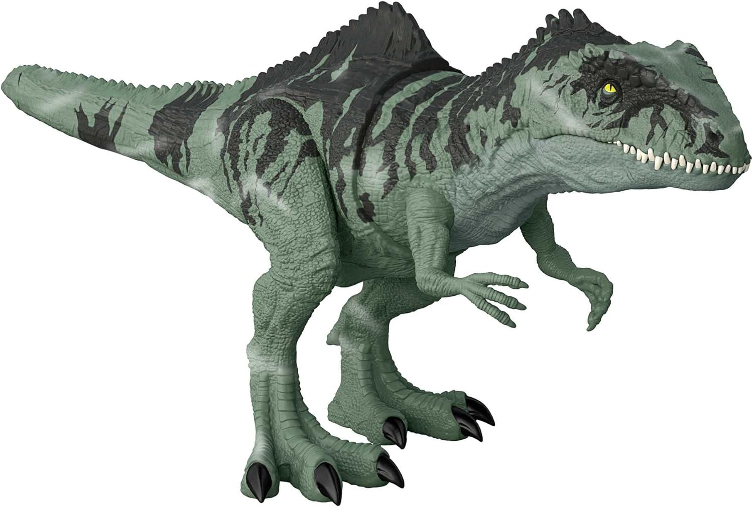 Mattel Jurassic World Dominion Strike N Roar Giganotosaurus Dinosaur اکشن فیگور اسباب بازی با حرکت و صداهای خیره کننده