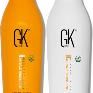 مجموعه شامپو و نرم کننده شیلد رنگی کراتین GK HAIR (8.11 Fl Oz/240ml) محافظ حرارتی مرطوب کننده عمیق برای موهای فرفری و آسیب دیده خشک رنگ شده – بدون سولفات