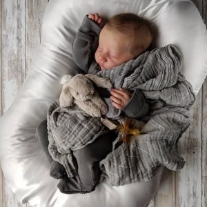 CHAREX Lifelike Reborn Baby Dolls – 18 Inch – Baby Doll Realistic Feeling realistic Baby Dolls Sleeping Baby Baby Doll واقعی نوزاد تازه متولد شده پسر با وزن نرم دست ساز با لوازم جانبی برای کودکان 3+