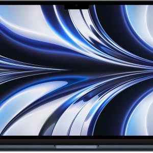 لپ تاپ مک بوک ایر اپل با تراشه M2: صفحه نمایش 13.6 اینچی Liquid Retina، 16 گیگابایت رم، 256 گیگابایت حافظه SSD، صفحه کلید با نور پس زمینه، دوربین 1080p FaceTime HD. با آیفون و آی پد کار می کند. نیمه شب