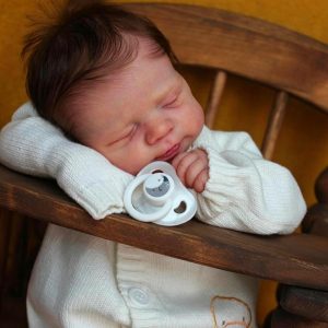 Anano Reborn Baby Dolls Boy, 18 in Realistic Baby Doll Lifelike, Silicone Babys Doll Newborn, Real Life Babys, بدنه پارچه ای عروسک Reborn سیلیکونی با لوازم جانبی
