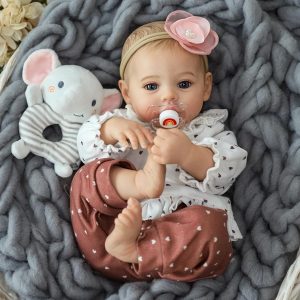 عروسک‌های KSBD Reborn – دختر عروسک واقعی ۱۸ اینچی، عروسک‌های واقعی نوزاد با بدنه وینیل نرم و زیبا، هدیه نوزاد واقعی عروسک واقعی نوزاد با لوازم جانبی برای کودکان ۳ سال به بالا