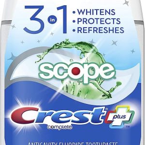 خمیر دندان مایع سفید کننده دندان Crest Complete Plus Scope 3 در 1 4.6 اونس (بسته 6 عددی)