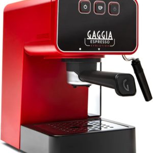 Gaggia Espresso Evolution با دیگ با کنترل PID، بشقاب گرم کننده فنجان، چوب بخار پانارلو، قهوه ساز ایتالیایی با پیش آماده سازی خودکار، پورتافیلتر 53 میلی متری، کاپوچینوساز آمریکایی آمریکایی برای خانه – قرمز