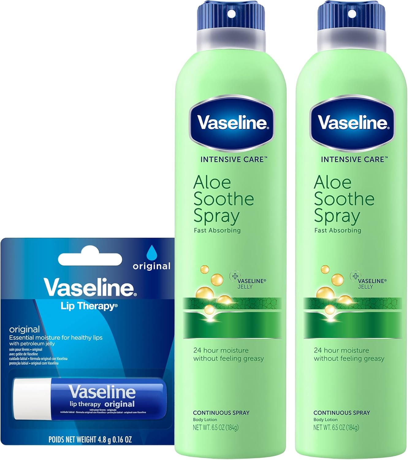 اسپری مرطوب کننده مراقبت ویژه مردانه Vaseline Neut، تسکین دهنده آلوئه 6.5 اونس، بسته 2 عددی
