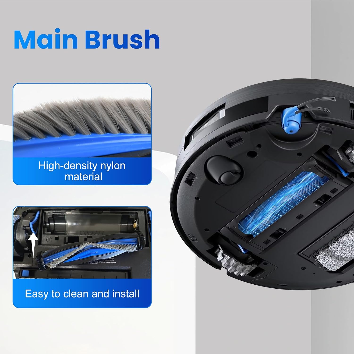 کیت لوازم جانبی 20 عددی برای Ecovacs Deebot X11 OmniCyclone، 2 برس اصلی 4 غلتکی 4 فیلتر اسفنجی 6 برس جانبی 2 فیلتر HEPA 2 ابزار تمیز