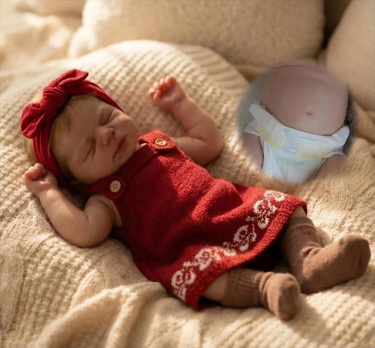 Zero Pam Lifelike Reborn Baby Dolls Silicone Full Body, 20'' Hyper Realistic Baby Doll, Anatomically Correct Girl, Newborn Real Life Babies, Vinyl Silicone Babys Dolls Hair Rooted for Girl