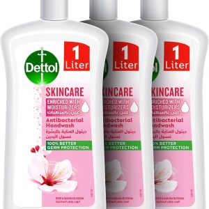 شستشوی مایع دستشویی Dettol Skincare، بوی گل رز و ساکورا، 1 × 3