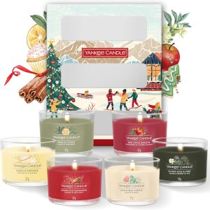 مجموعه هدیه شمع های معطر کریسمس Yankee Candle، 6 شمع کوتاه نذری پر شده، مجموعه Après Ski، هدایای عالی کریسمس برای زنان