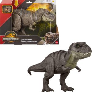 Mattel Jurassic World Laboratory Attack JGM16 T-Rex Kids Figur Dinosaur, Large Moving Dinosaur Toy, طول کل: تقریباً. 46.4 سانتی متر، سن 4+، سبز
