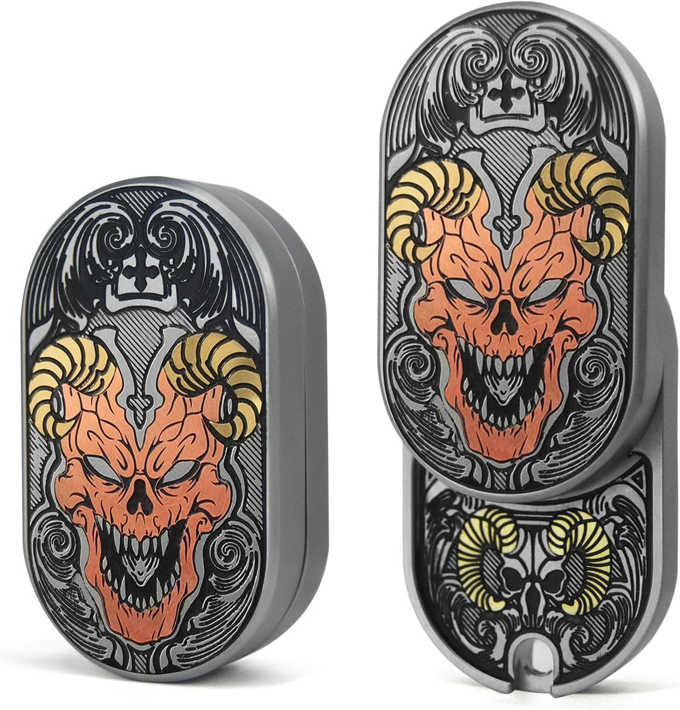 Devil Fidget Slider، فولاد ضد زنگ EDC Fidget Toys اسباب بازی حسی بزرگسالان اسباب بازی میز اجرایی برای حفظ تمرکز و تسکین اضطراب استرس، ابزار برای مردان
