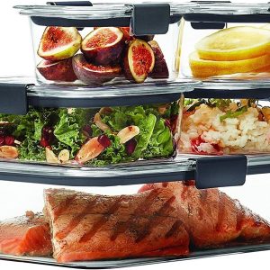مجموعه 10 عددی ظرف نگهداری مواد غذایی شفاف پلاستیکی ضد نشتی Rubbermaid Brilliance