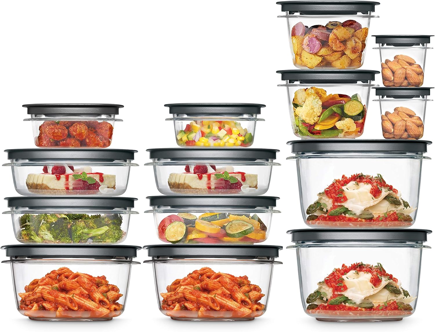 Rubbermaid 2108373 Meal Prep Premier Food Storage Container 28 Piece 2108373