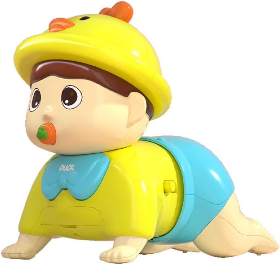 HALAYAYA® Baby Crawling Toys اسباب بازی های آموزشی موسیقی اسباب بازی آموزشی با نور و صدا، سر به بالا و آموزش خزیدن نوزاد دختر اسباب بازی پسر