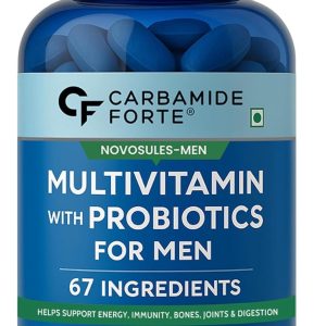 Carbamide Forte Multivitamin for Men | Multivitamin Tablets with Probiotics & Ginseng | مولتی ویتامین با پروبیوتیک برای ایمنی و انرژی – 120 قرص گیاهی