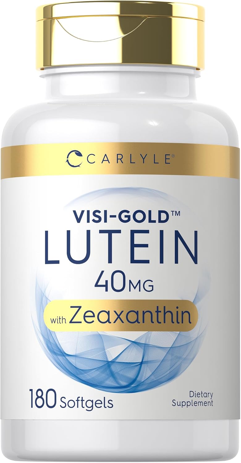 مکمل لوتئین و زیگزانتین بدون GMO و بدون گلوتن Carlyle (40 میلی گرم، 180 ژل نرم)