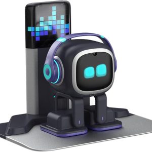 ربات رومیزی EMOPET AI – ChatGPT فعال با دستورات صوتی و ویژگی رقص، ربات تعاملی حیوان خانگی با شخصیت، همراه با شارژ ایستگاه خانگی