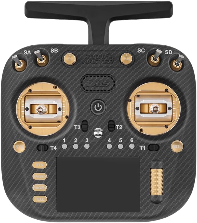 Radiomaster TX15 Max 3.5 اینچی IPS رادیو کنترلر ExpressLRS با میکروفون داخلی CNC Hallway Gimbal AG02 (حالت FCC Gold 2)
