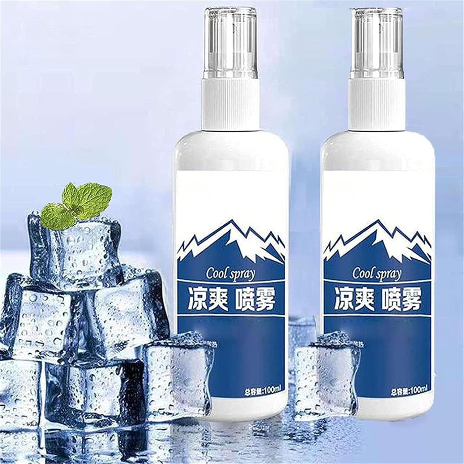2 عدد اسپری پیراهن خنک کننده بدن، اسپری خنک کننده فوری، خنک کننده ورزشی قابل حمل در فضای باز، گرما را شکست دهید