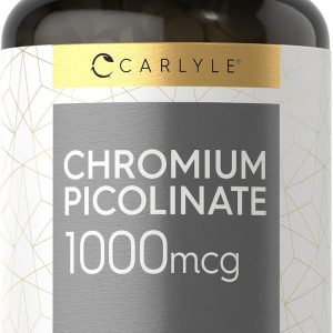 مکمل کروم پیکولینات کارلایل | 1000mcg | 360 تبلت | فرمول گیاهی، غیر GMO، بدون گلوتن