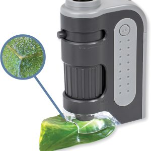 میکروسکوپ جیبی MicroBrite Plus، 60x-120x LED روشن | میکروسکوپ دستی قابل حمل STEM Toy – Mini Microscope for Student Science Lab, Educational Portable Microscope (MM-300)