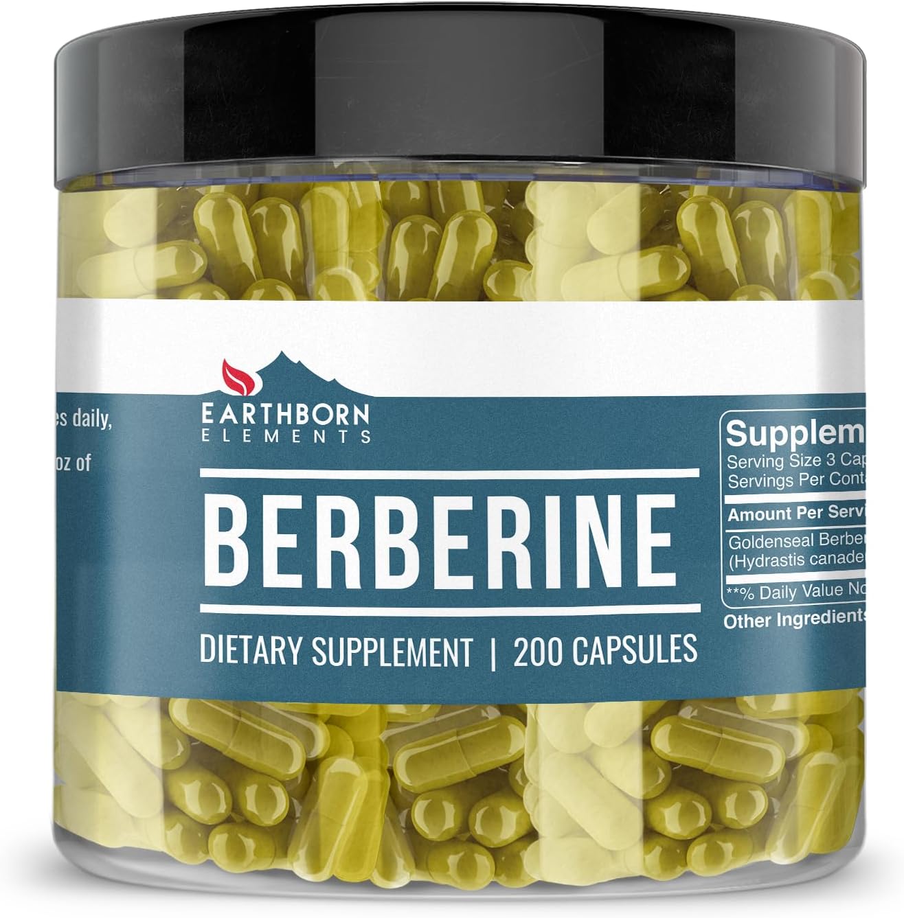 کپسول Earthborn Elements Berberine 200، خالص و رقیق نشده، بدون مواد افزودنی