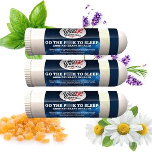 Wilder Essentials 3 Pack of Go The F to Sleep رایحه درمانی استنشاق بینی ساخته شده با 100% روغنهای ضروری طبیعی برای کمک به آرامش و خواب