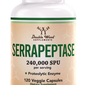 مکمل های دوبل چوب Serrapeptase 240,000 SPU Max Potency (120 کپسول وگان) آنزیم پروتئولیتیک برای سلامت سینوس، تنفس و مفاصل (ساخت و آزمایش شده در ایالات متحده آمریکا)