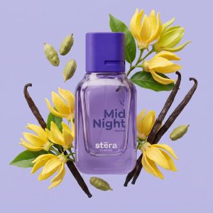 عطر زنانه Stera MID NIGHT | ادو پرفیوم – 50 میلی لیتر | رایحه گل شرقی با ماندگاری طولانی | عطر زنانه سایز مسافرتی با کیفیت ممتاز