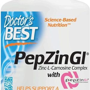 بهترین مجتمع روی کارنوزین دکتر با کلاه گیاهی Pepzin Gi، 120 تعداد