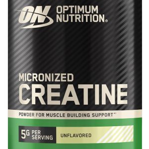 پودر کراتین مونوهیدرات میکرونیزه Optimum Nutrition (ON) برای حمایت از عضله سازی – بدون طعم، 600 گرم، 120 وعده