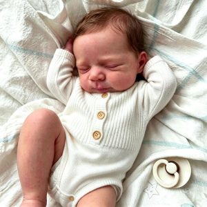 Anano Reborn Baby Dolls Boy, 18 in Realistic Baby Doll Lifelike, Silicone Baby Doll Newborn, Real Life Babys, بدنه پارچه ای عروسک Reborn سیلیکونی با لوازم جانبی
