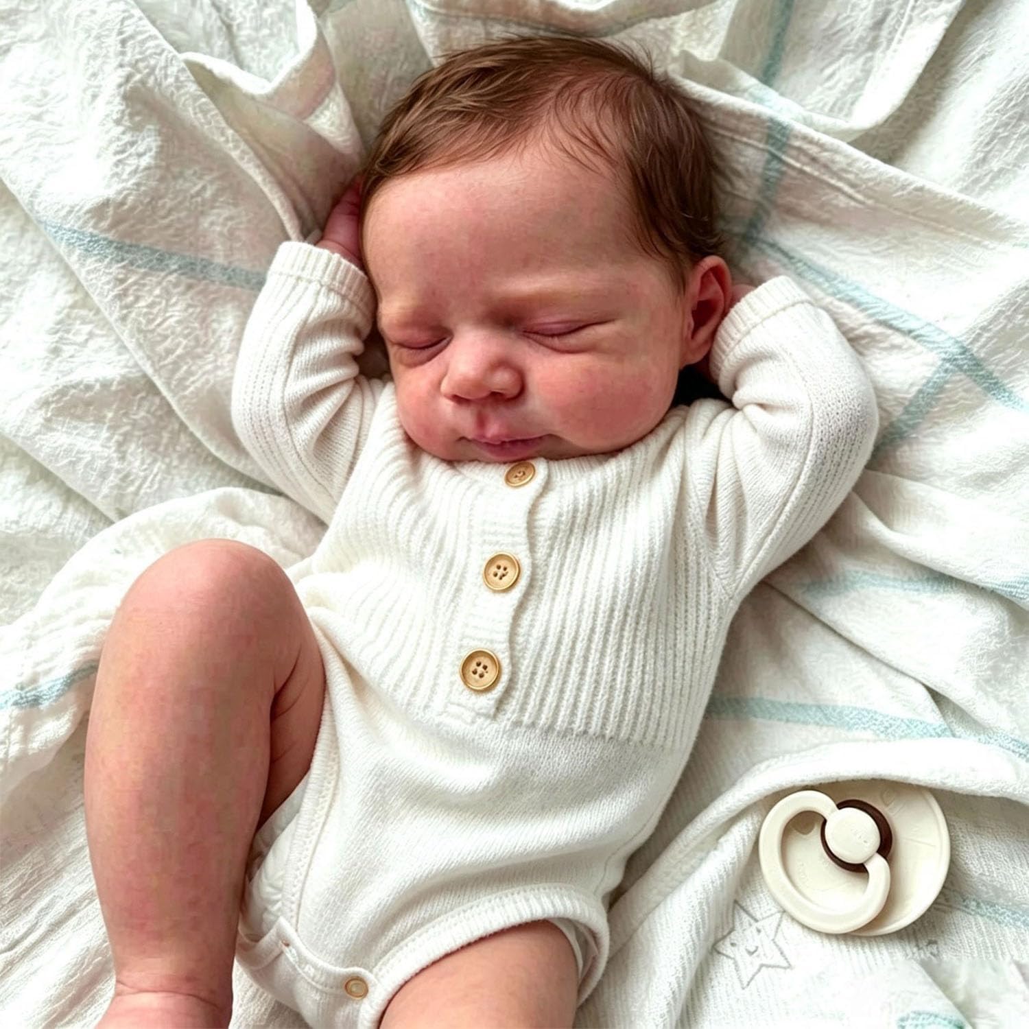 Anano Reborn Baby Dolls Boy, 18 in Realistic Baby Doll Lifelike, Silicone Baby Doll Newborn, Real Life Babys, بدنه پارچه ای عروسک Reborn سیلیکونی با لوازم جانبی