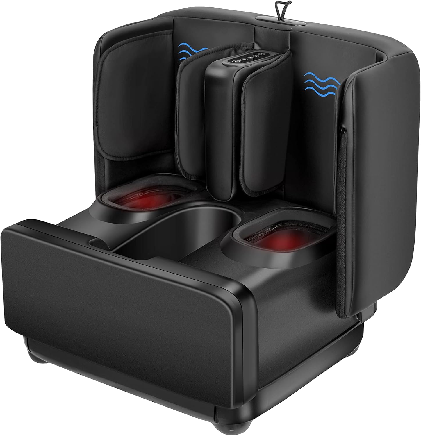 دستگاه ماساژور پا Comfier 2 در 1 و استراحتگاه پا عثمانی، ماساژور پا و ساق پا شیاتسو با گرما، خمیر، لرزش، ماساژورهای فشرده برای پا، ساق پا، مچ پا، ساق پا، برای عضلات خسته