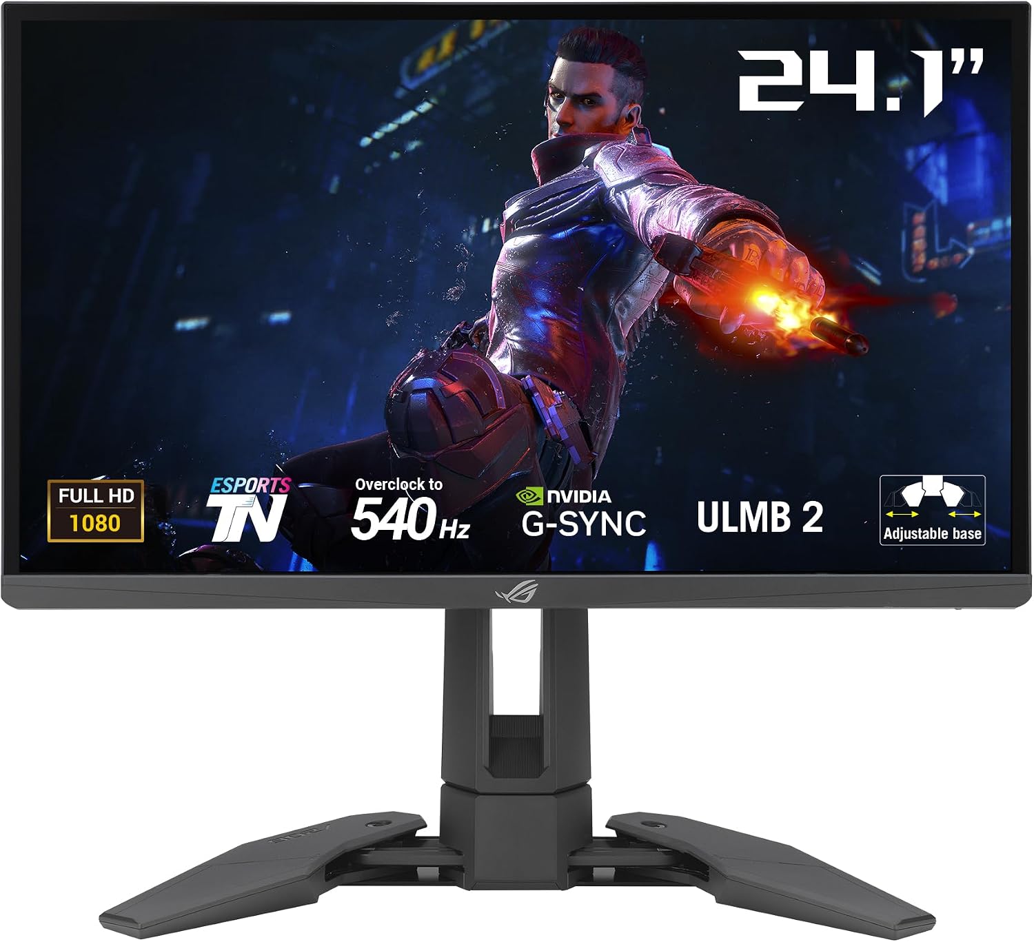 مانیتور Asus ROG Swift Pro PG248QP 24.1 اینچی FHD Esports Gaming، 1920 x 1080، نسبت تصویر 16:9، زمان پاسخگویی 0.2 میلی‌ثانیه، نرخ تازه‌سازی 540 هرتز، پنل Esports-TN - مشکی
