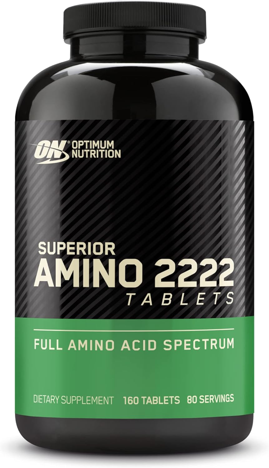 قرص اپتیموم نوتریشن (ON) Superior Amino 2222، اسیدهای آمینه ضروری کامل، EAAs برای حفظ بافت عضلانی - 160 قرص