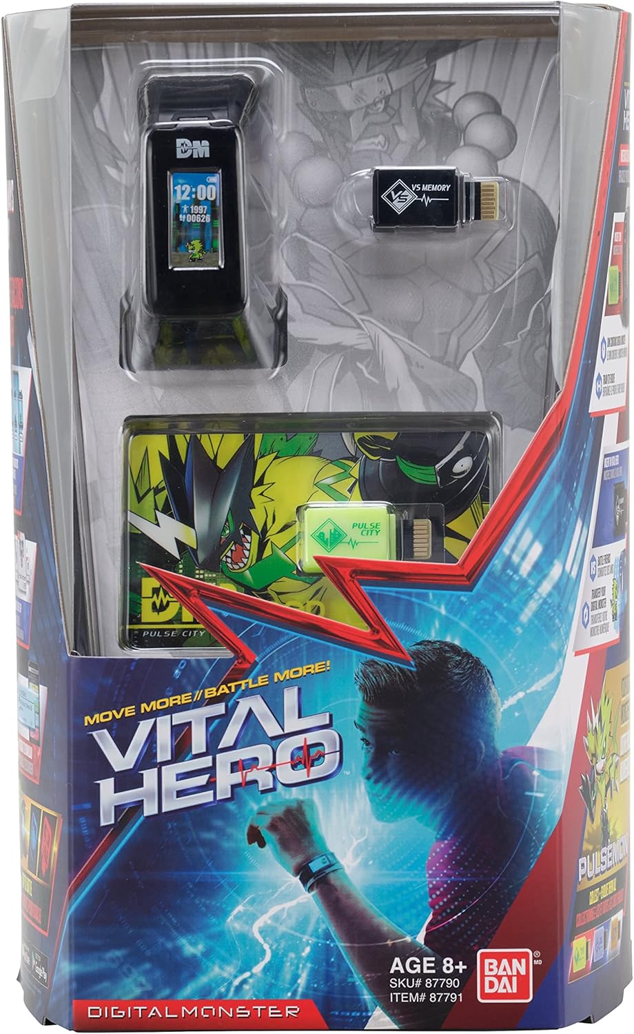 Bandai Namco - Digimon - Vital Hero Interactive Fitness Tracker/ Watch Digital/ Virtual Pet (مشکی)